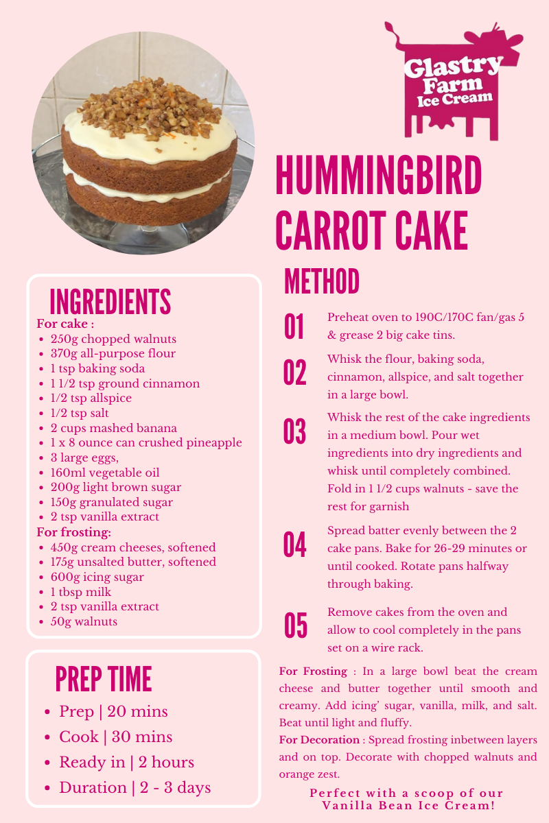 Hummingbird Carrot Cake